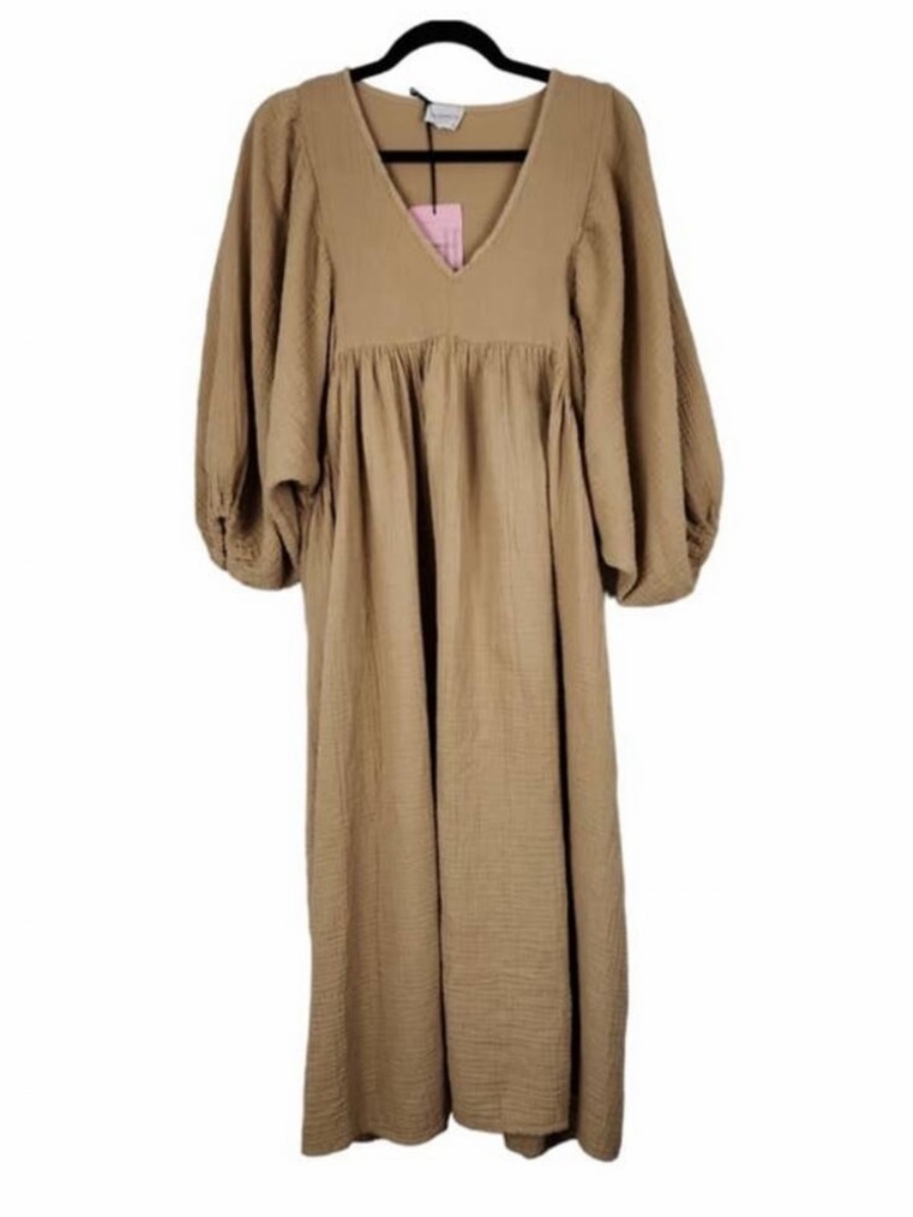 Les Jumelles Italian boutique Dress, Balloon Sleeves, 100% cotton, One size